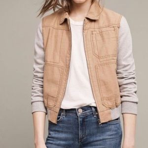 Hei Hei size small mixed media bomber jacket.